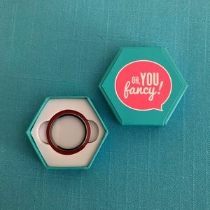 Origami Owl large red enamel twist locket face